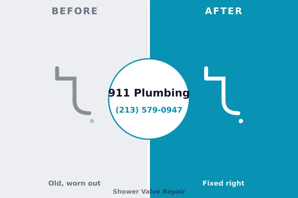 Before and after: plumbing repair Lakes of the Four Seasons, IN
